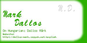 mark dallos business card
